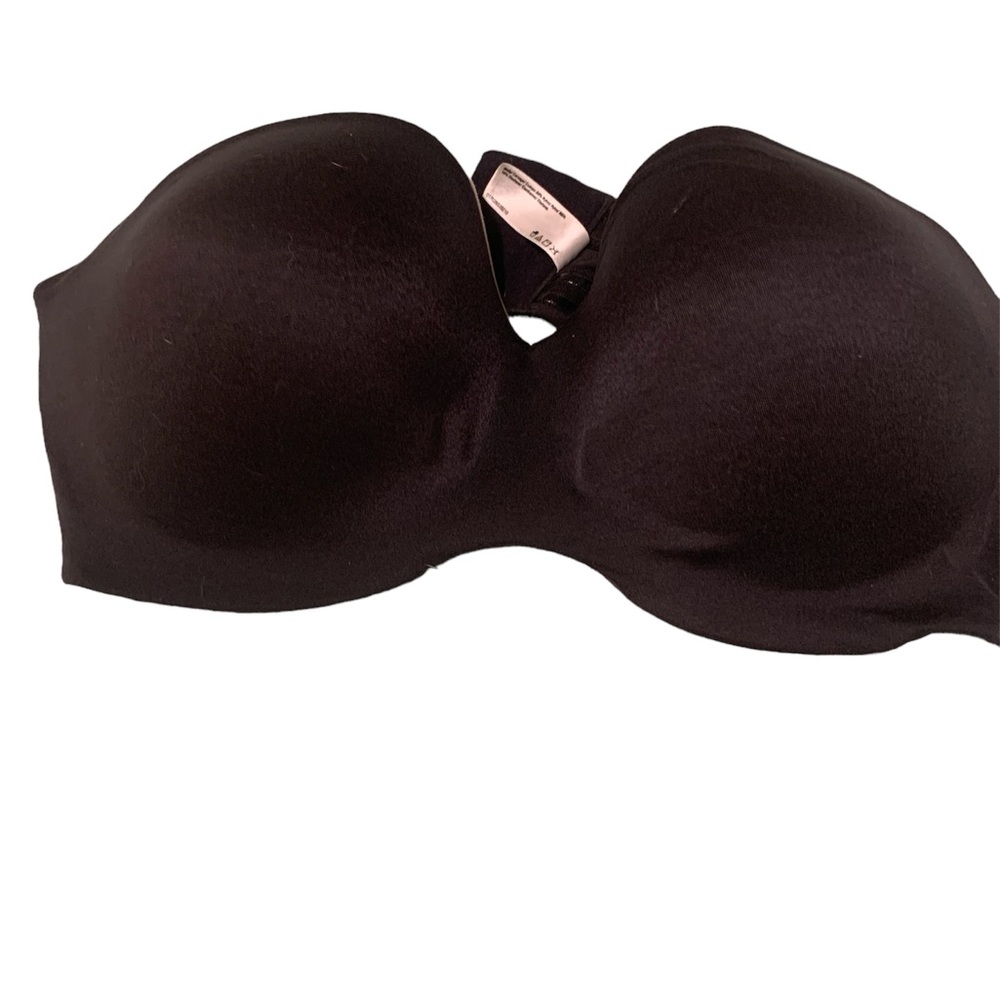 Lilyette size 42C‎ black strapless, padded bra with back closure push up bra